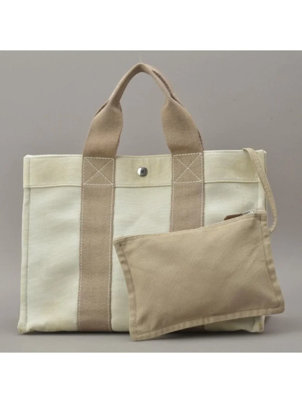 Hermes Coquiage PM Tote Greige Brown